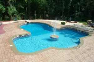Freeform Pool with Water Feature