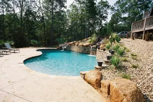Gunite Pool with Water Features