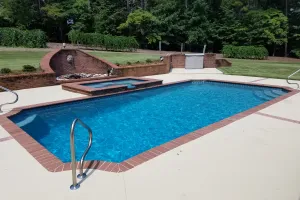 Gunite Pool With Spillover Spa