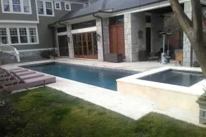Gunite Pool w/Spillover Spa Maintained by Brown's Pools & Spas