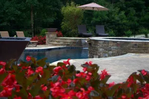A gunite pool with features that build a great lifestyle.