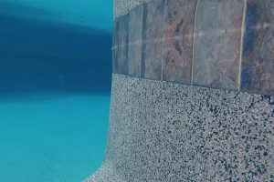 Underwater View of Pebble Finish & Tile
