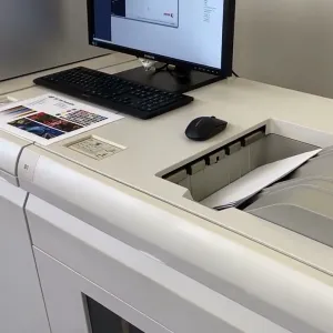 A digital printing press used for commercial production