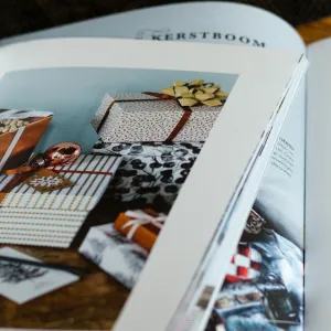 Book pages printed with images and text