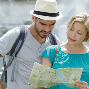 printed map used to navigate a location