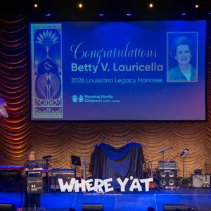 The Manning Family Children's Hospital celebrates their 2nd Annual Louisiana Legacy at the Orpheum Theatre fundraising event for the new Neonatal Intensive Care Unit (NICU) which supports the hospitals longstanding commitment to advance the health and wellbeing of Louisiana's Children and celebrating 2026 Louisiana Legacy Honoree Betty Lauricella of 42 years on Thursday, October 1, 2026.