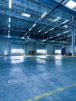 a large empty warehouse