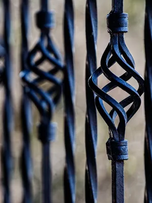 a close-up of a fence