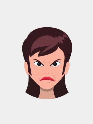 graphic of angry woman