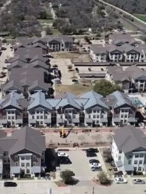 a large group of houses