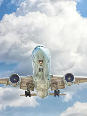 a large airplane flying in the sky