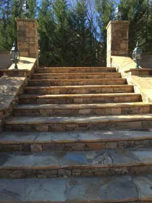 a set of stairs outside