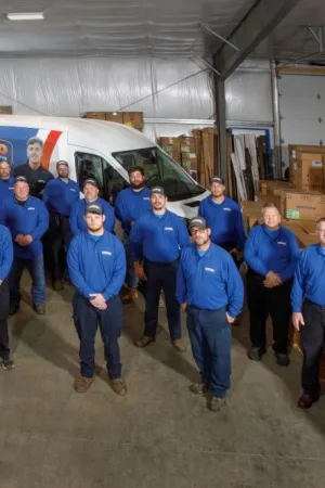 Restano HVAC Installation Team in Warehouse