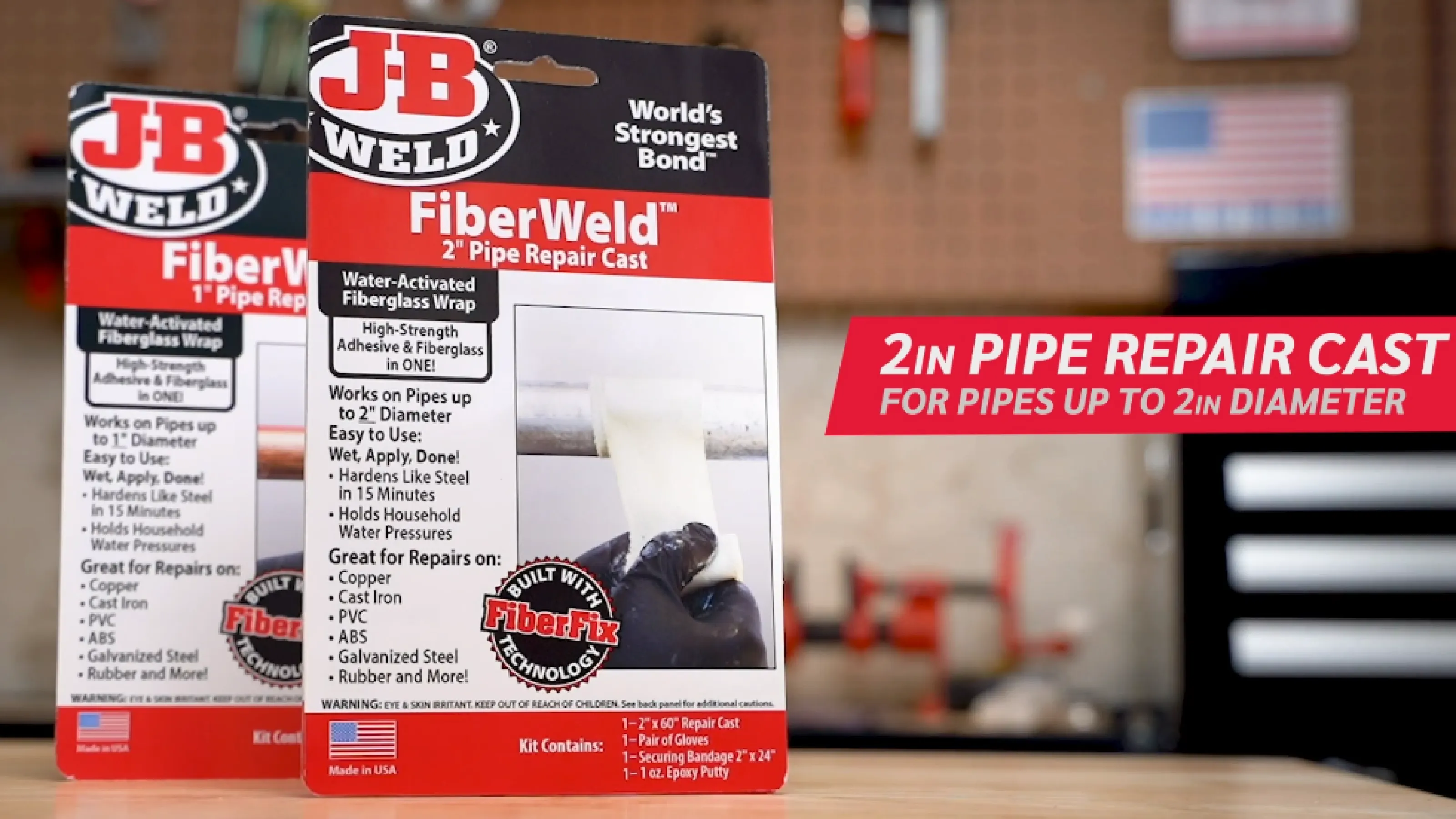 FiberWeld 2 Inch Pipe Repair Cast | J-B Weld