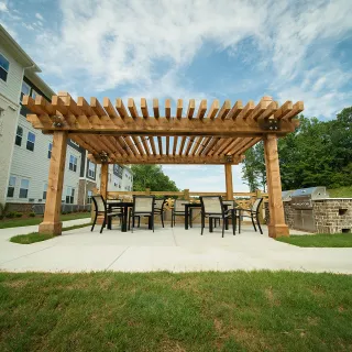 Outdoor dining and grills