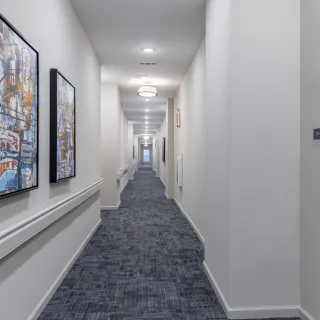 Wide, well-lit corridors
