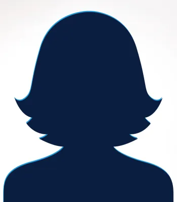 a blue silhouette of a person