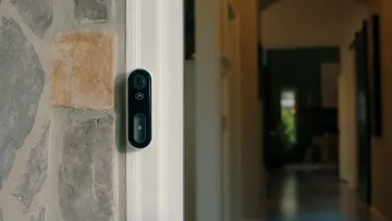 a black doorbell