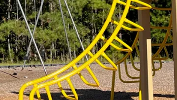 a yellow playground set