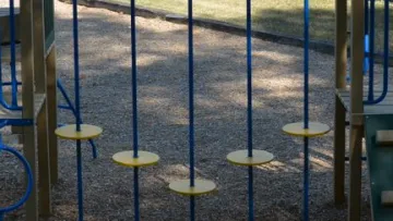 a group of stools in a playground