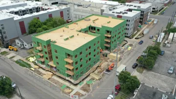 aerial view of a large building