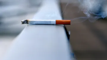 a close-up of a cigarette