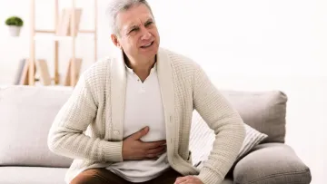 a person sitting on a couch