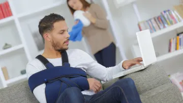 a man sitting on a couch