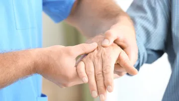 a close-up of hands