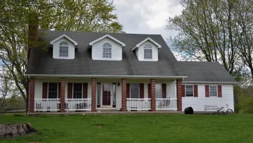 a house with a lawn in front