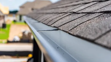 a close up of gutters on a connecticut house