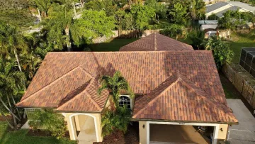 a bonita springs florida house with a red roof