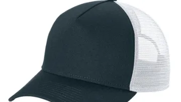 a black hat with a white background