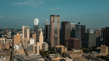 a city with many tall buildings