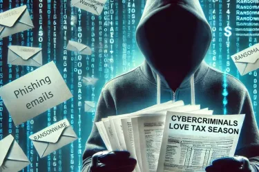 Image of a hacker sending emails