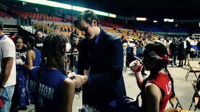 Dr. Jones Volunteers as Ringside Physician