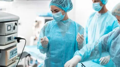 a man and a woman standing in a room