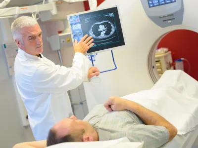 a doctor attending to a patient