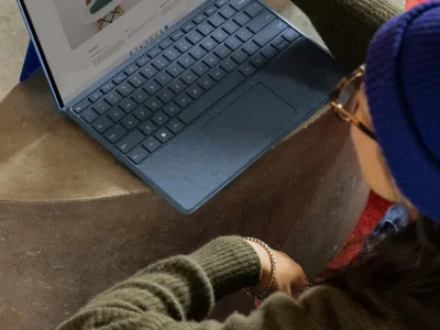 a person using a laptop