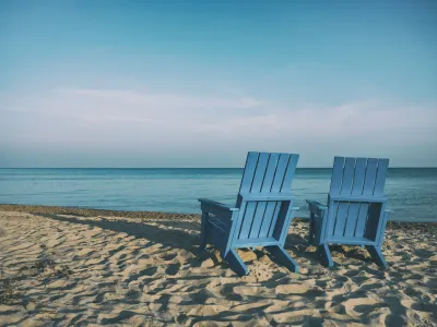 two chairs on a beach