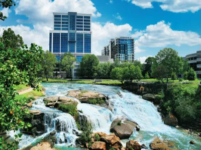 Greenville, South Carolina downtown waterfall
