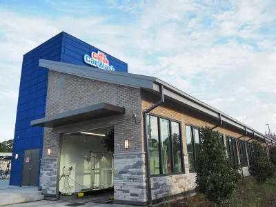 a building with a sign on it