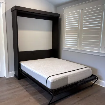 a bed in a room