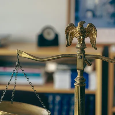 a bird statue on a table