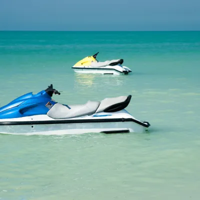 Image of two jet skis a part of a powersports marketing campaign