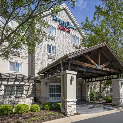 a building with a covered walkway