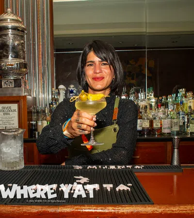 Mijenta Tequila showing off their expert bartenders at the Sazerac Bar Roosevelt Hotel in The French Quarter on Tuesday, July 21, 2026. #mijentatequila #sazeracbar #totc2026