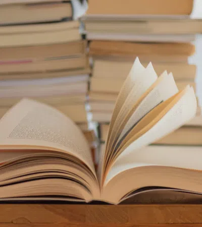 a stack of books
