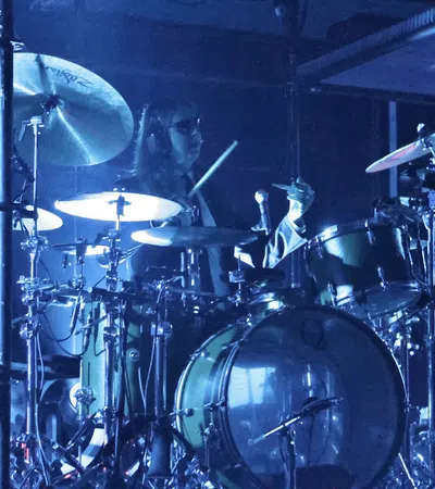 a person playing the drums