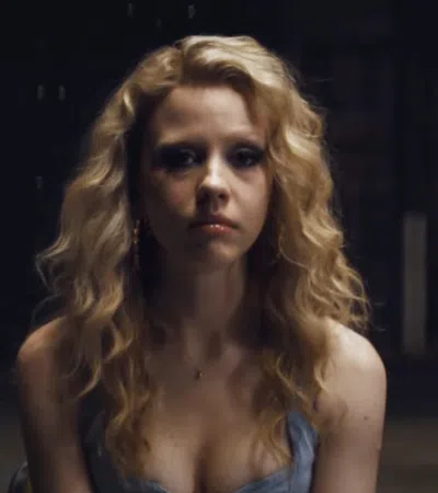 Mia Goth with long hair